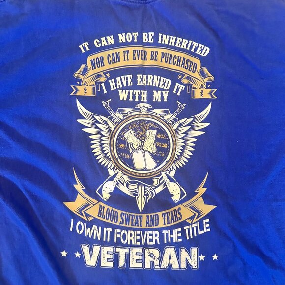 Hanes Veteran Soldier Support Skull Graphic Tee XL - Picture 3 of 6